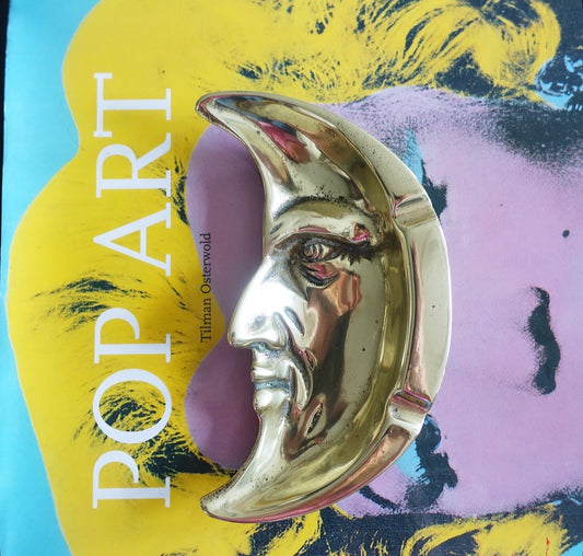 Brass Man in the moon ashtray