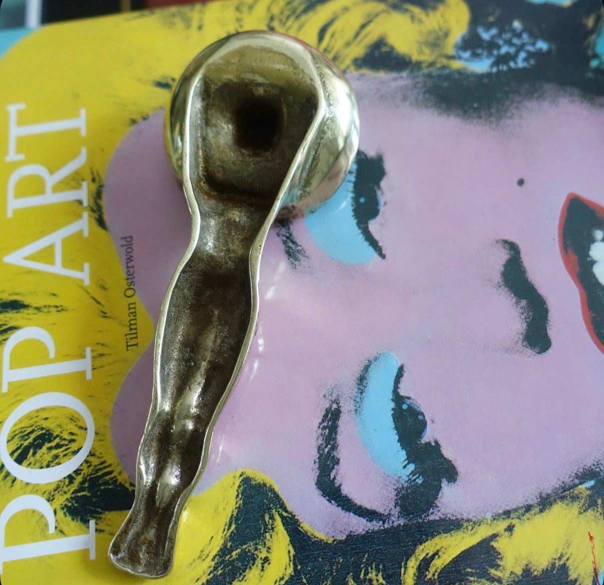Brass sunbather trinket dish