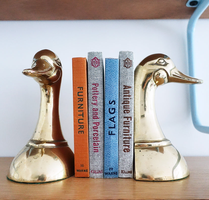 Brass duck bookends