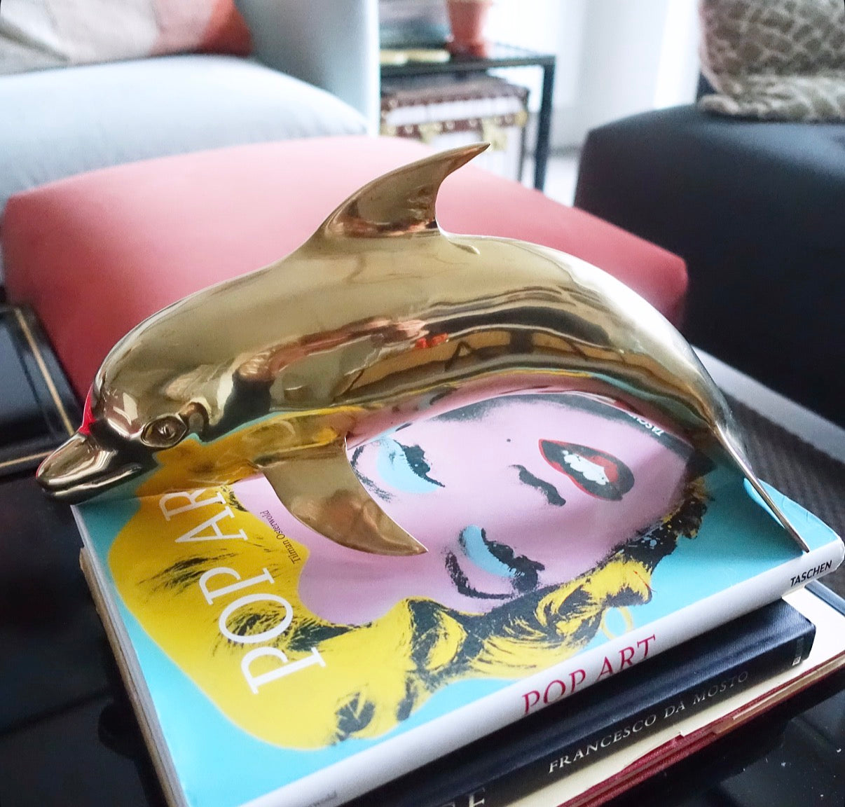 XL brass dolphin