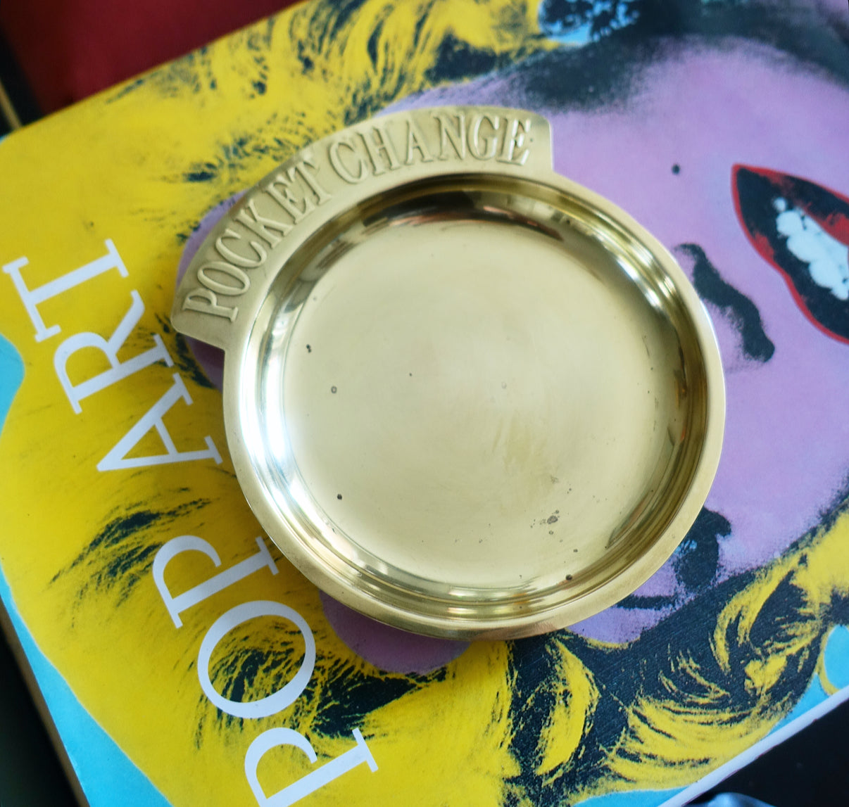 Brass pocket change dish