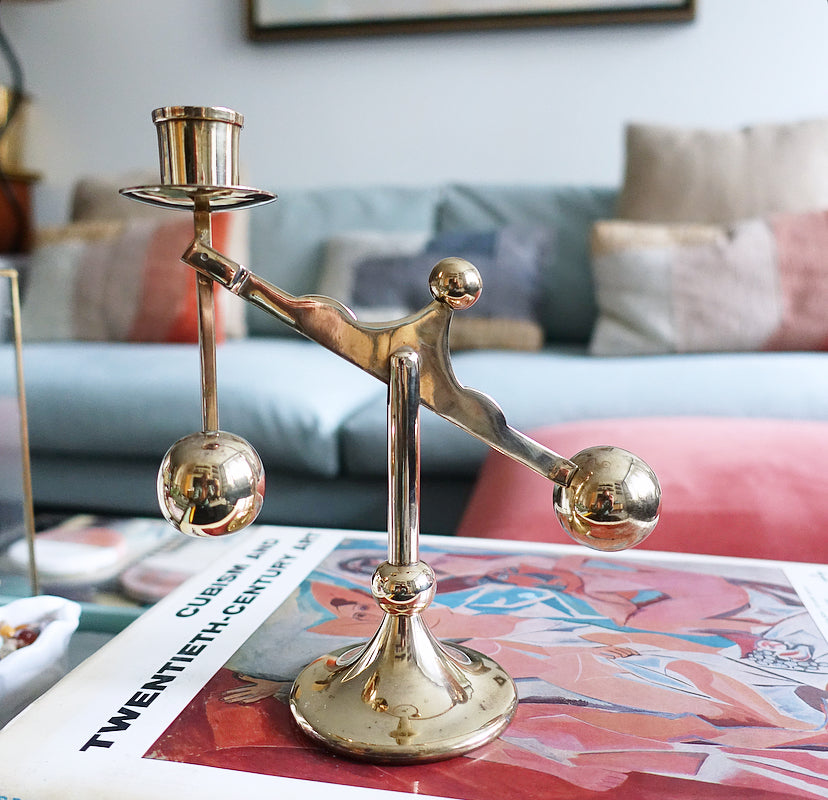 Swedish Scandia brass candle holder