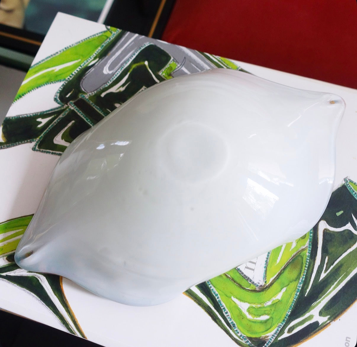 Turquoise Bizantino Murano glass dish