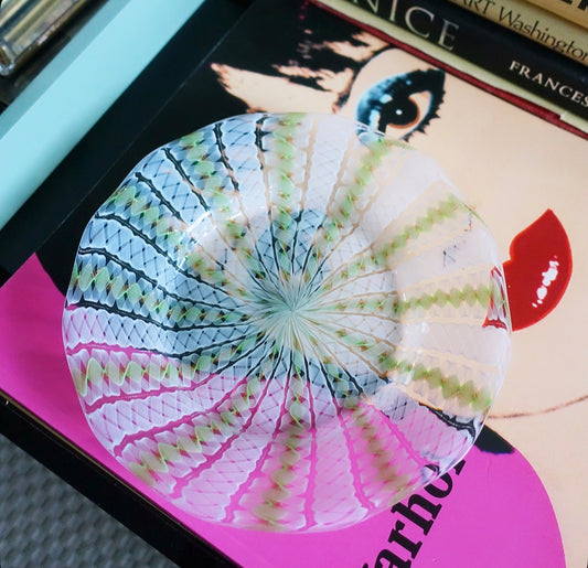 Salviati Zanfirico Murano glass plate