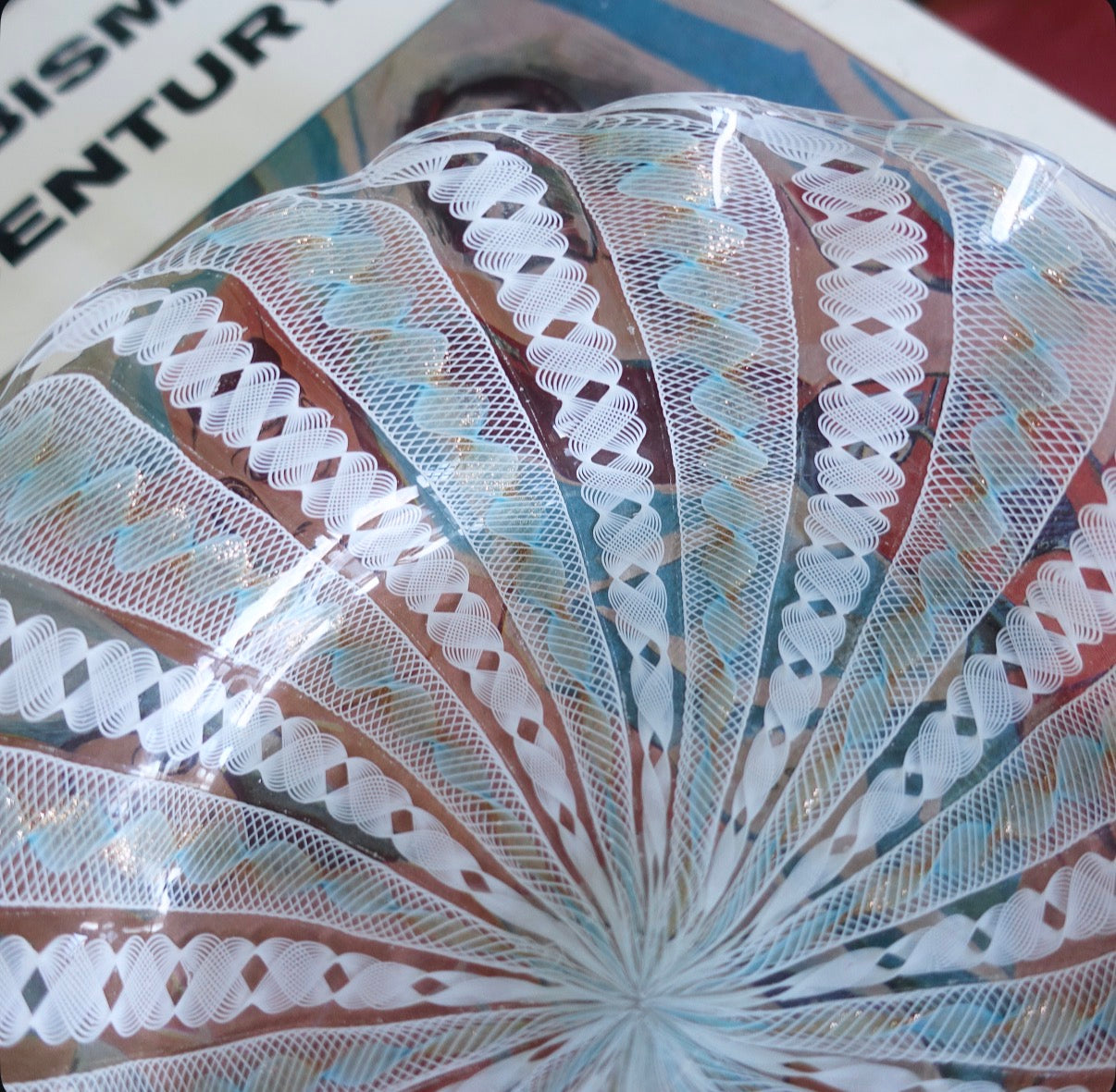 Salviati Murano glass trinket dish