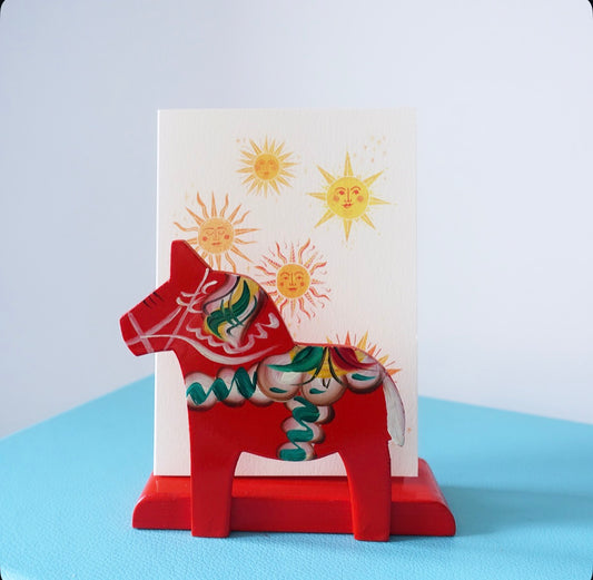 Dala horse letter holder