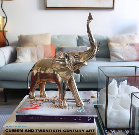 Large brass elephant
