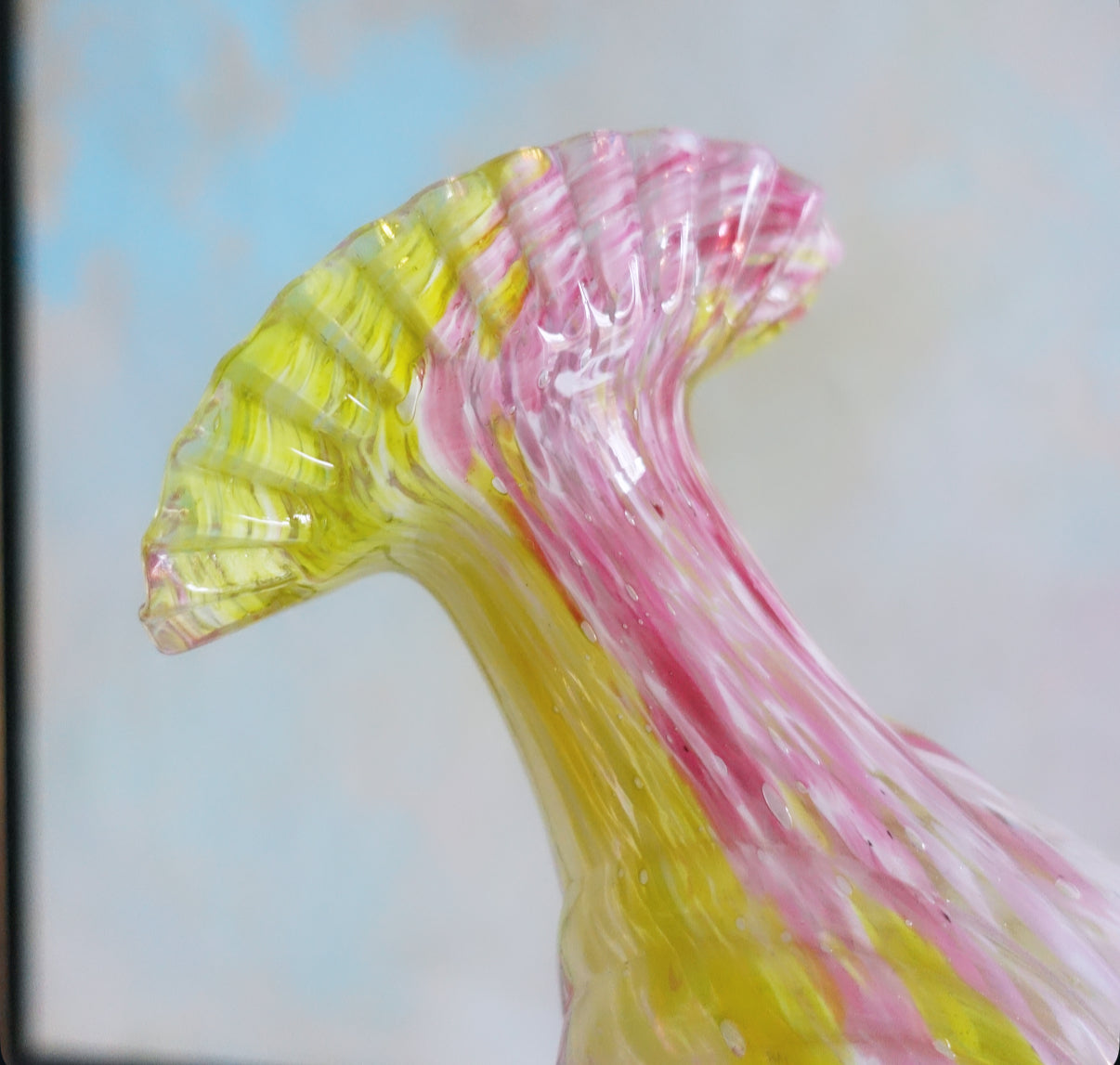 Antique glass ‘Soleil’ vase