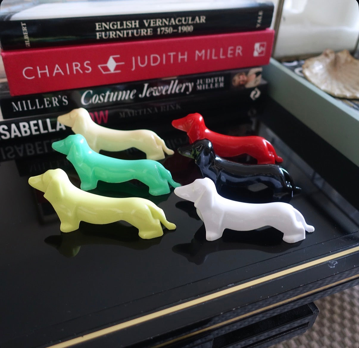 Dachshund knife rest set