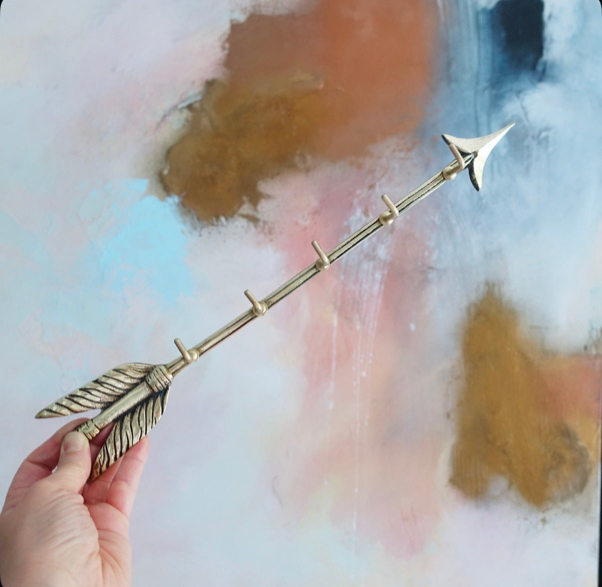 Brass arrow wall hook