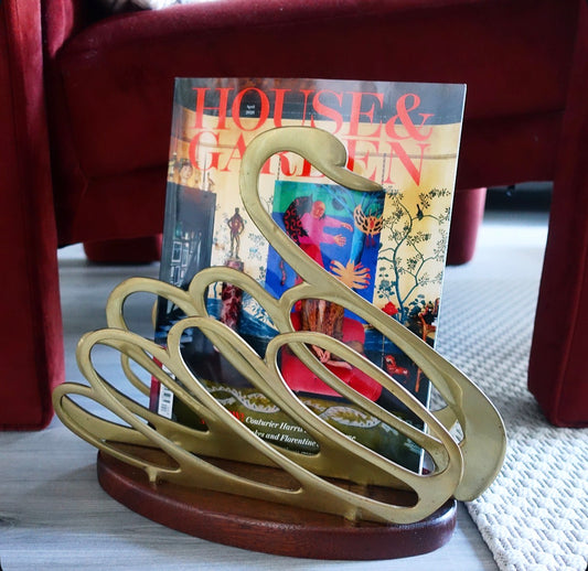 Brass Swan magazine rack