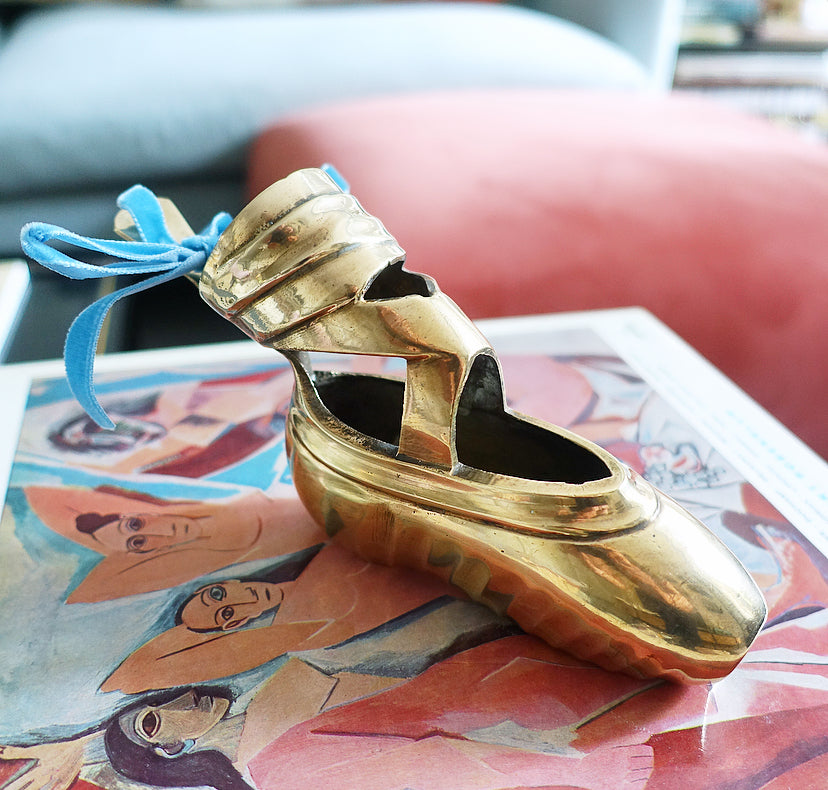 Rare brass ballet shoe