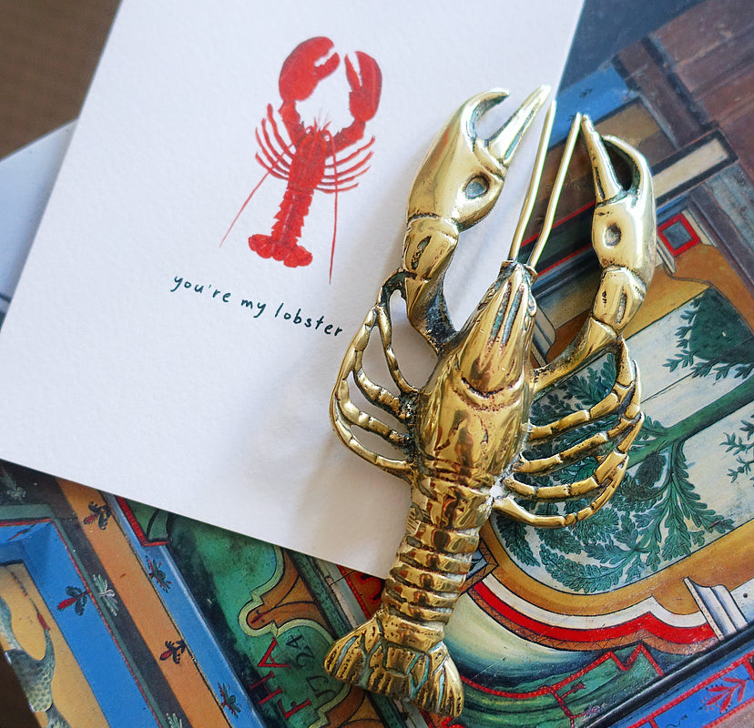 Decorative brass lobster