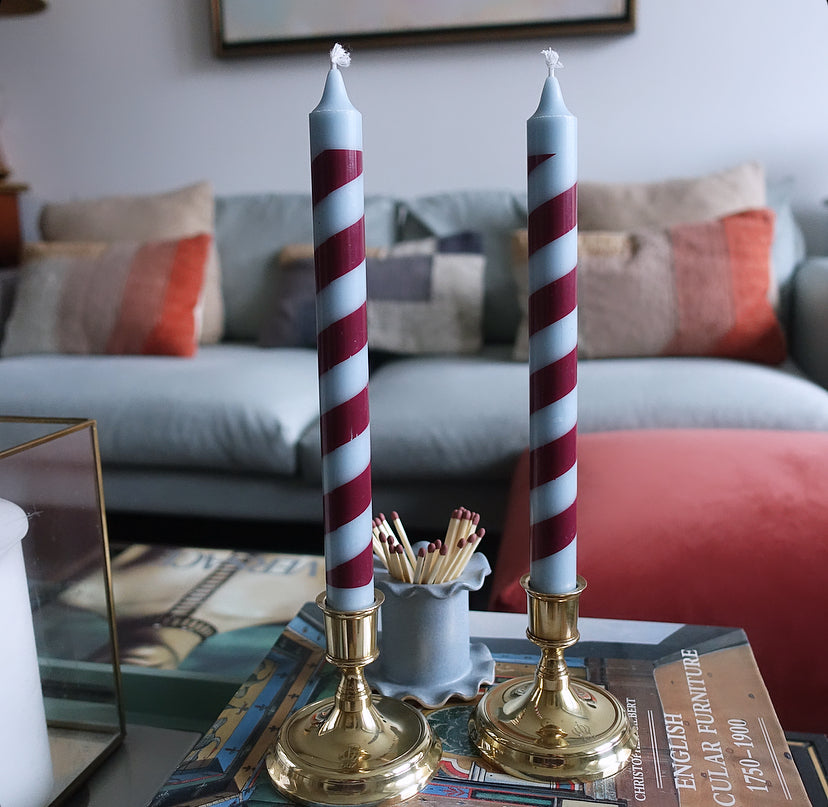 Pair of brass candle holders by Skultuna Sweden