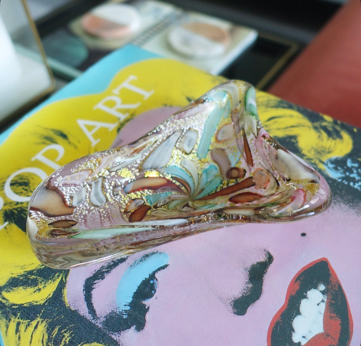 Pastel Bizantino Murano glass dish
