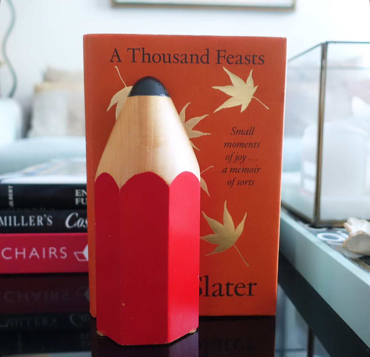Pair of pencil bookends