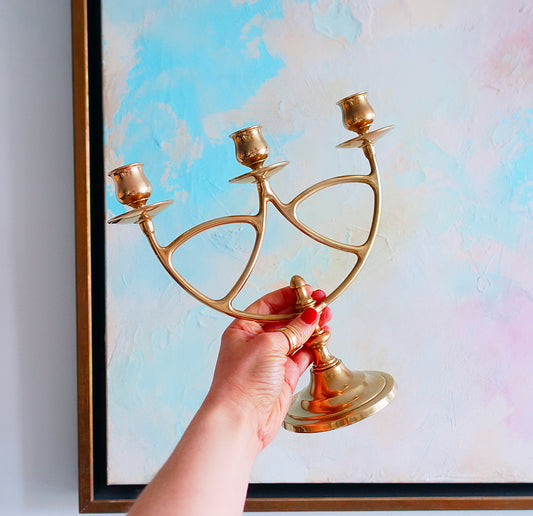 Brass Skultuna Sweden candelabra