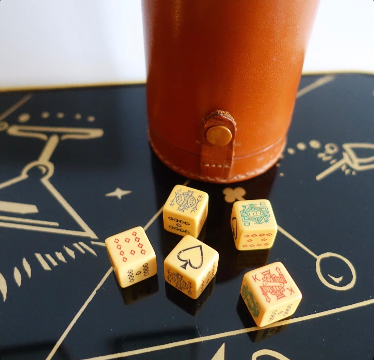 Leather dice shaker