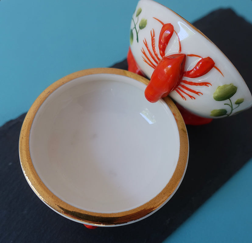 Rare pair of small porcelain Lobster bowls