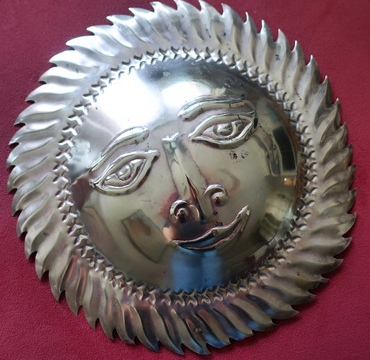 Brass sun wall plaque