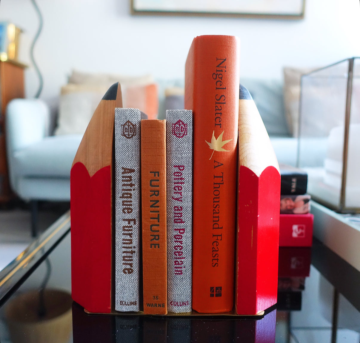 Pair of pencil bookends