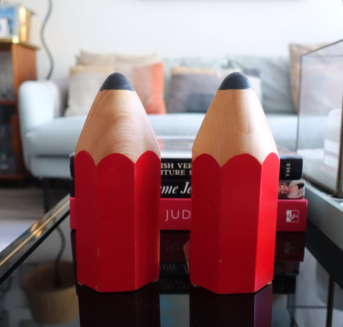 Pair of pencil bookends