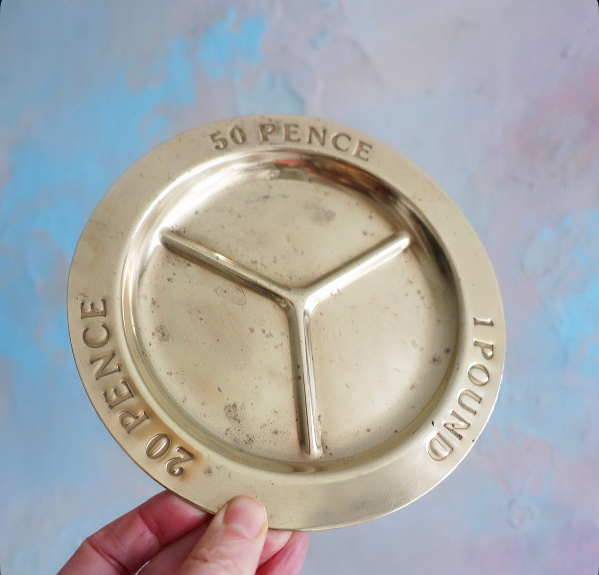 Brass pocket change dish