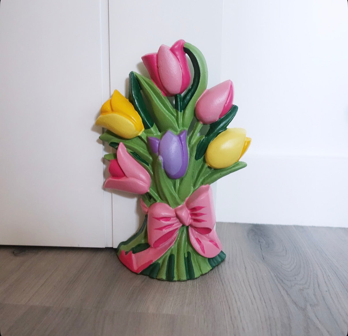Cast iron tulip door stop