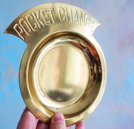 MCM brass pocket change dish