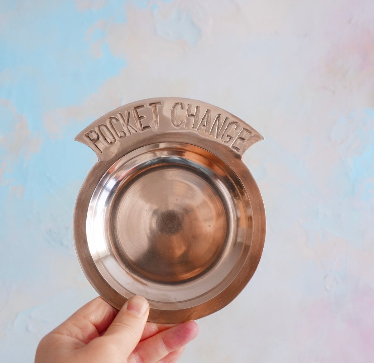Brass pocket change dish