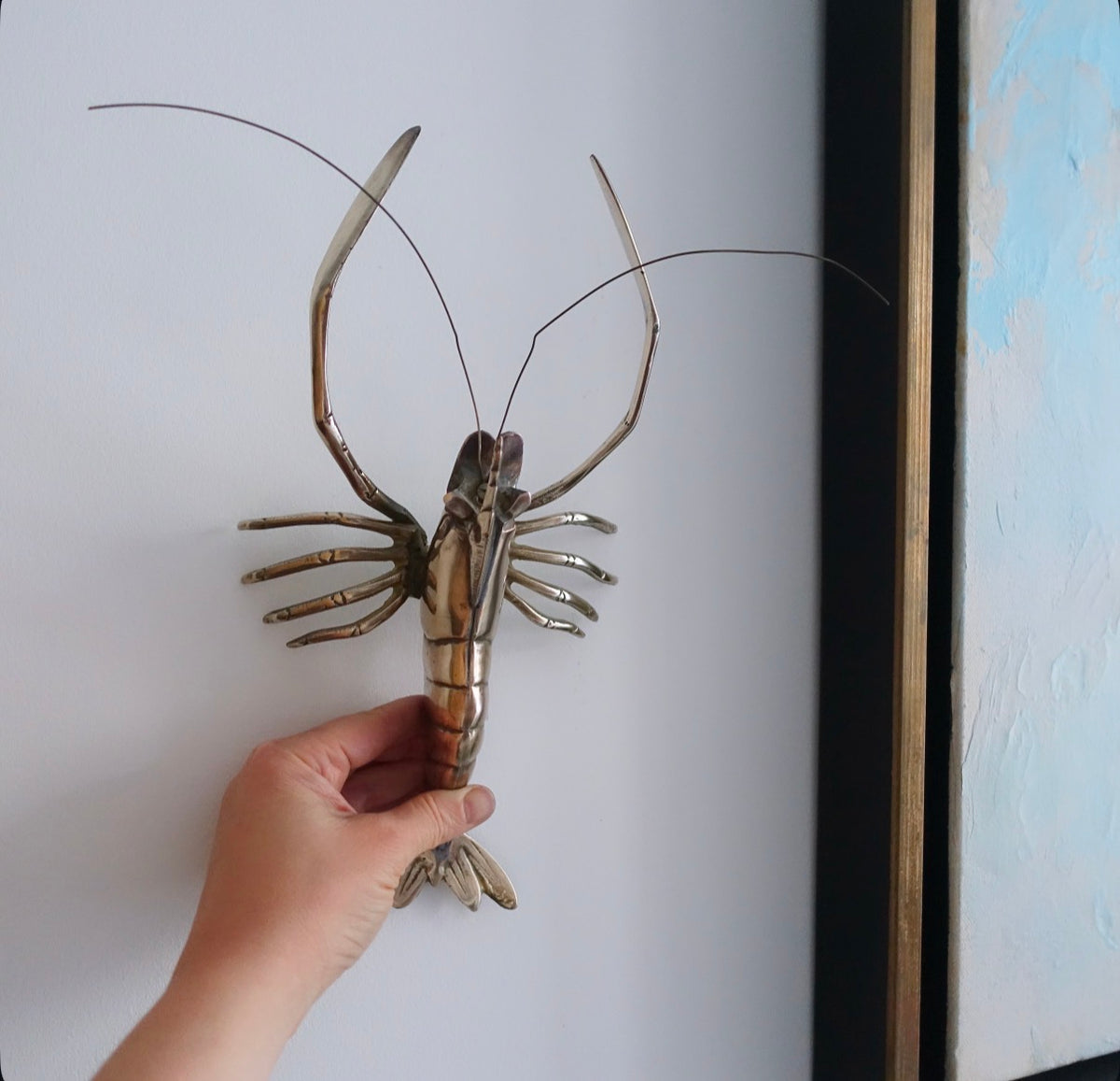 Decorative brass langoustine