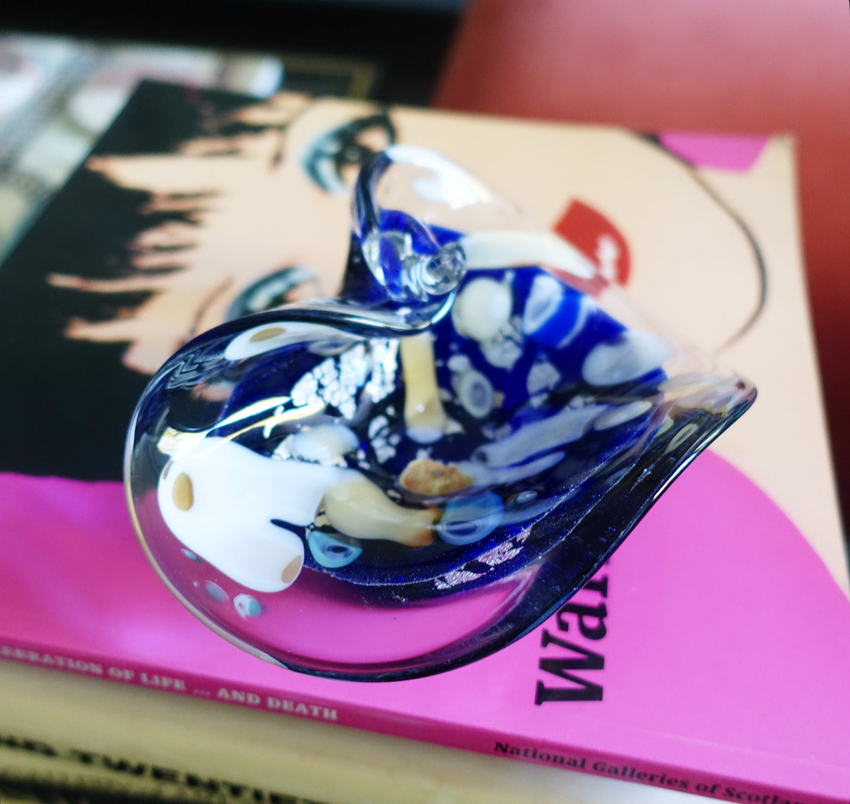 Blue Bizantino Murano glass trinket dish