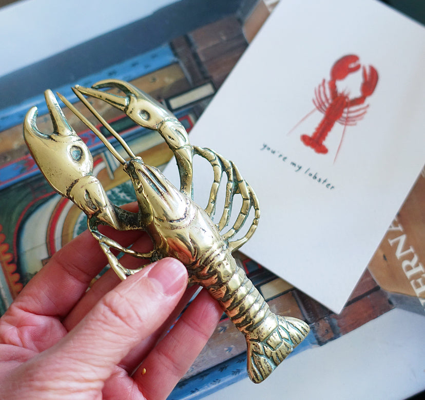 Decorative brass lobster