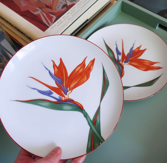 Fitz & Floyd Bird of Paradise Plates