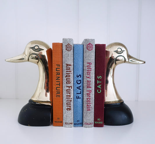 Pair of Brass Duck Bookends